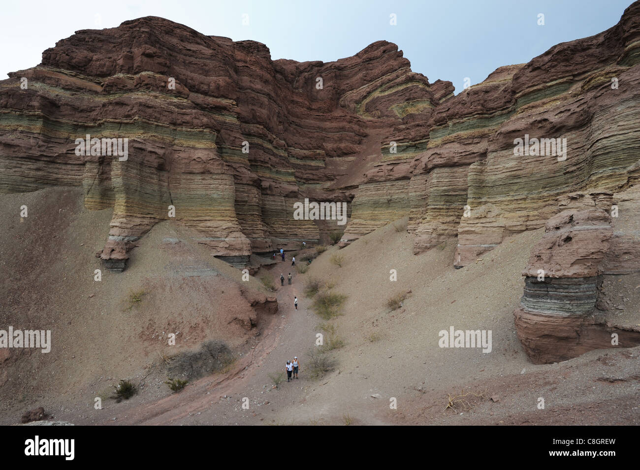 L'Argentine, l'Amérique du Sud, Salta, Cafayate, érosion, rock, falaise, falaise, formation, de ravin, Banque D'Images