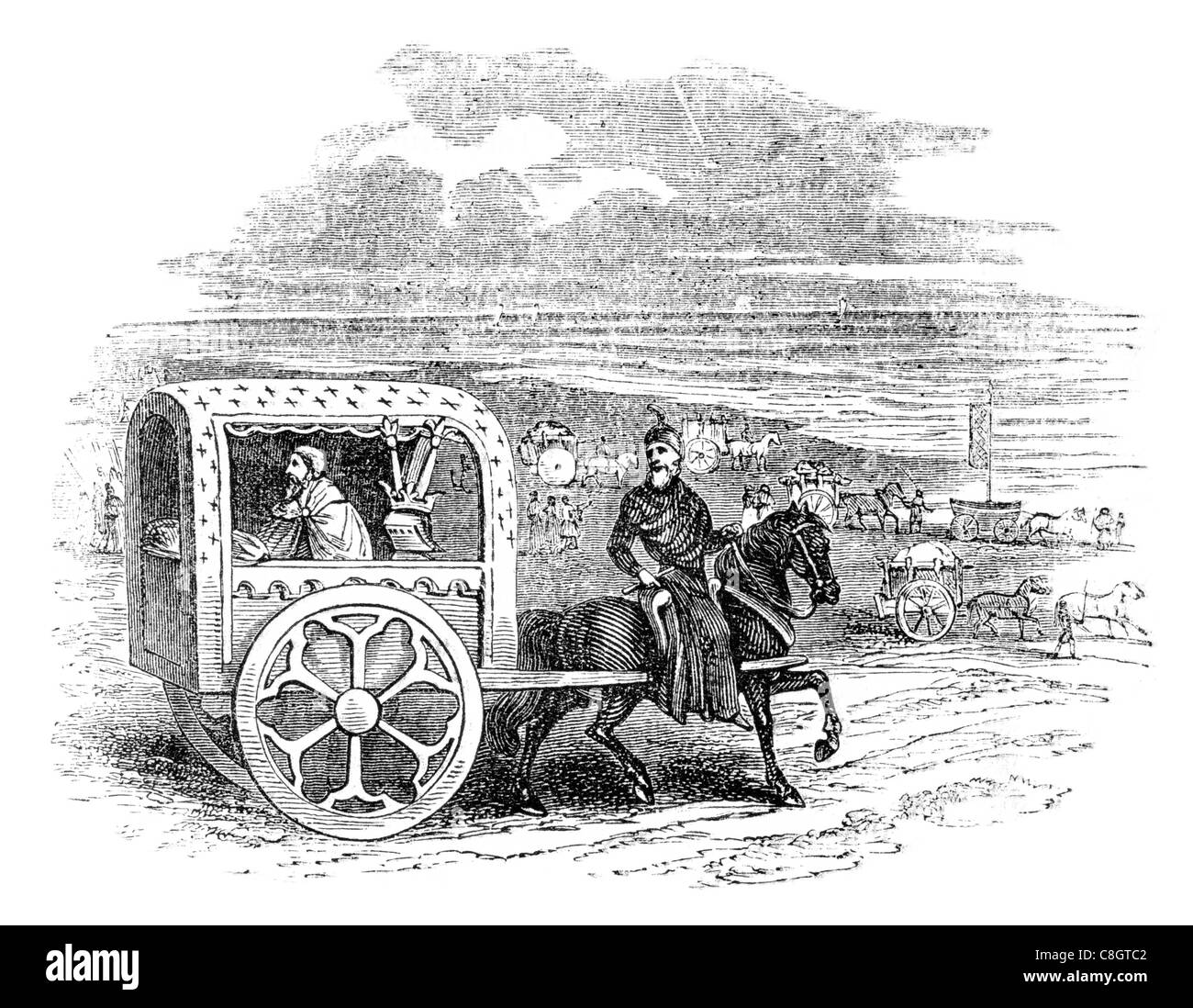 Chariot chariot chariot chariot diligence omnibus classique lampe lanterne coach ornementé Banque D'Images
