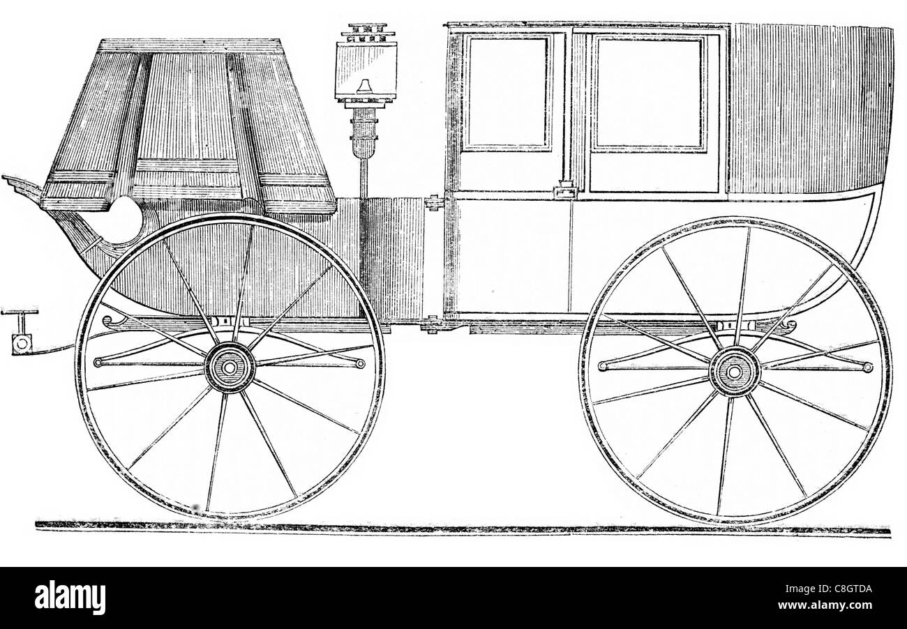 Chariot avec roues égales stagecoach chariot wagon omnibus panier lampe lanterne ouvragée classique Banque D'Images Chariot avec roues égales stagecoach chariot wagon omnibus panier lampe lanterne ouvragée classique Banque D'Images