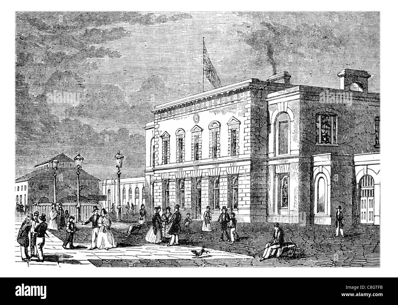 Quai de Gare terminus Blackwall station terminale de la Locomotive à vapeur Banque D'Images