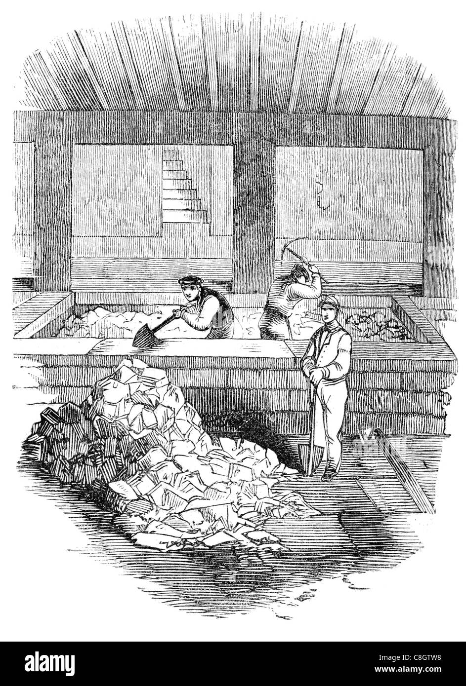 Réservoir pour cristalliser crystal aluminium aluminium argent blanc élément chimique bore Al alliage bauxite minéral tva pelle pelle Banque D'Images