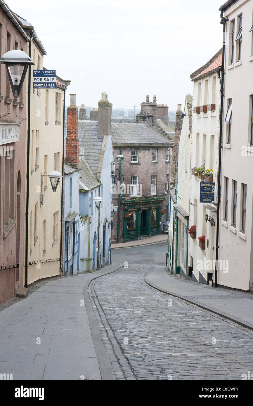 Lowry's Brixham, une rue pavée. Banque D'Images