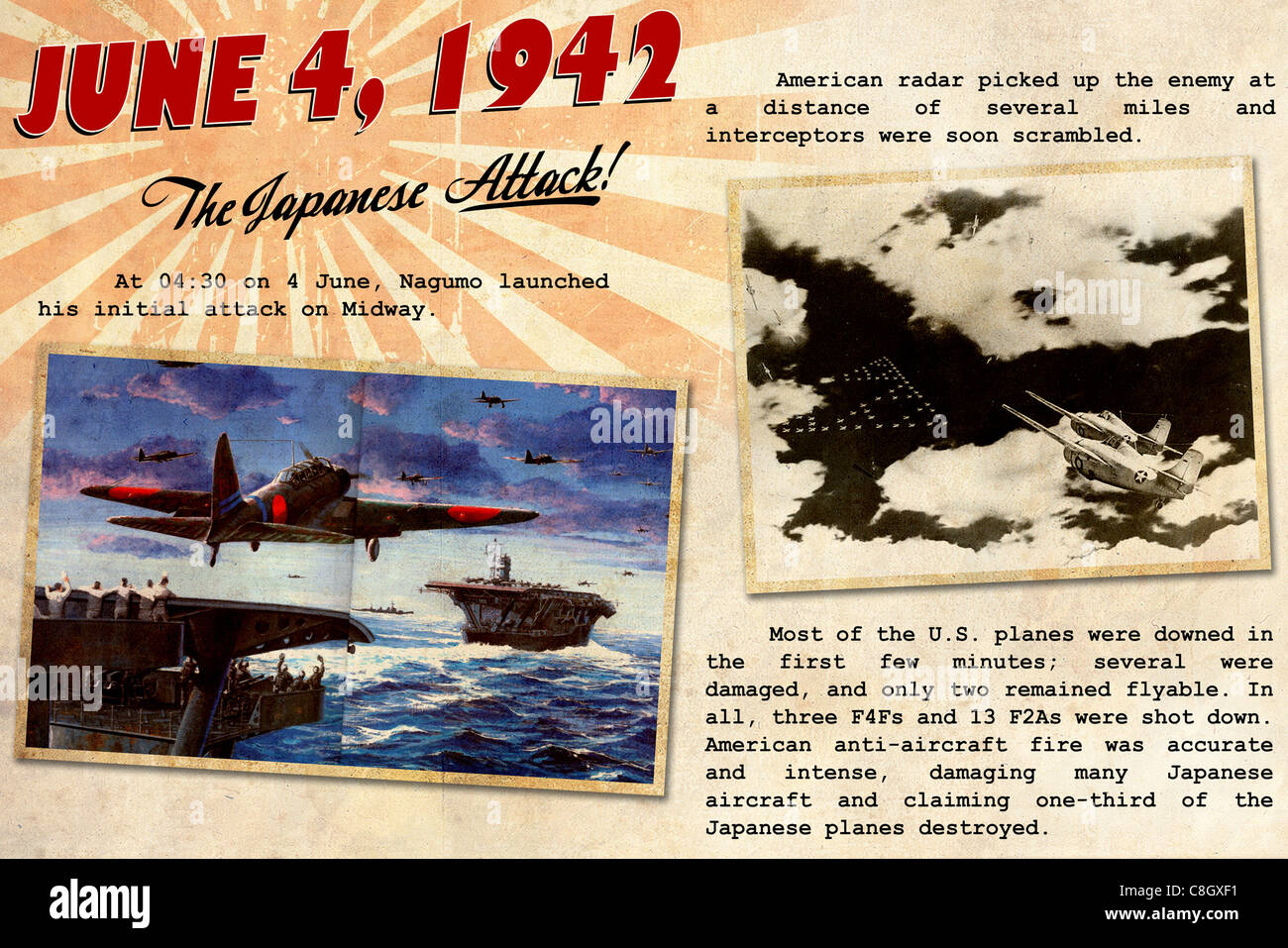 En commémoration de la Bataille de Midway, battus 4-7 juin, 1942. Banque D'Images