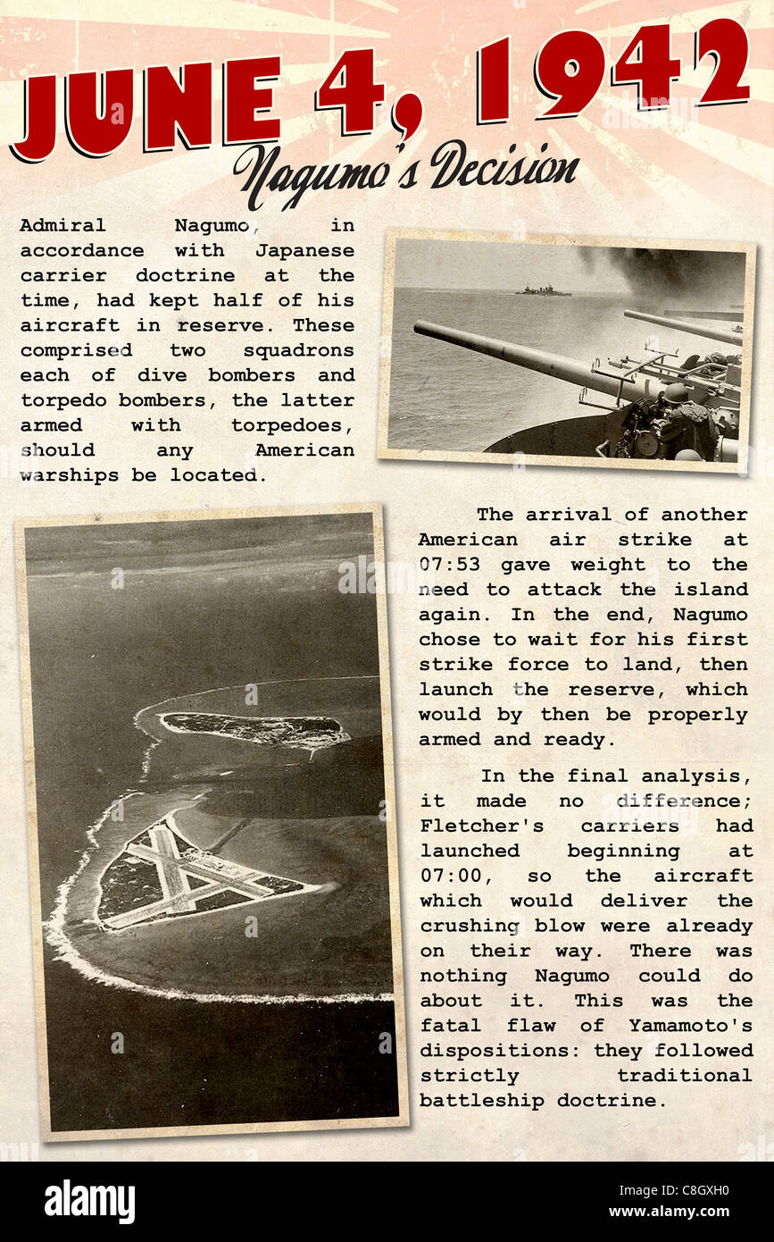 En commémoration de la Bataille de Midway, battus 4-7 juin, 1942. Banque D'Images