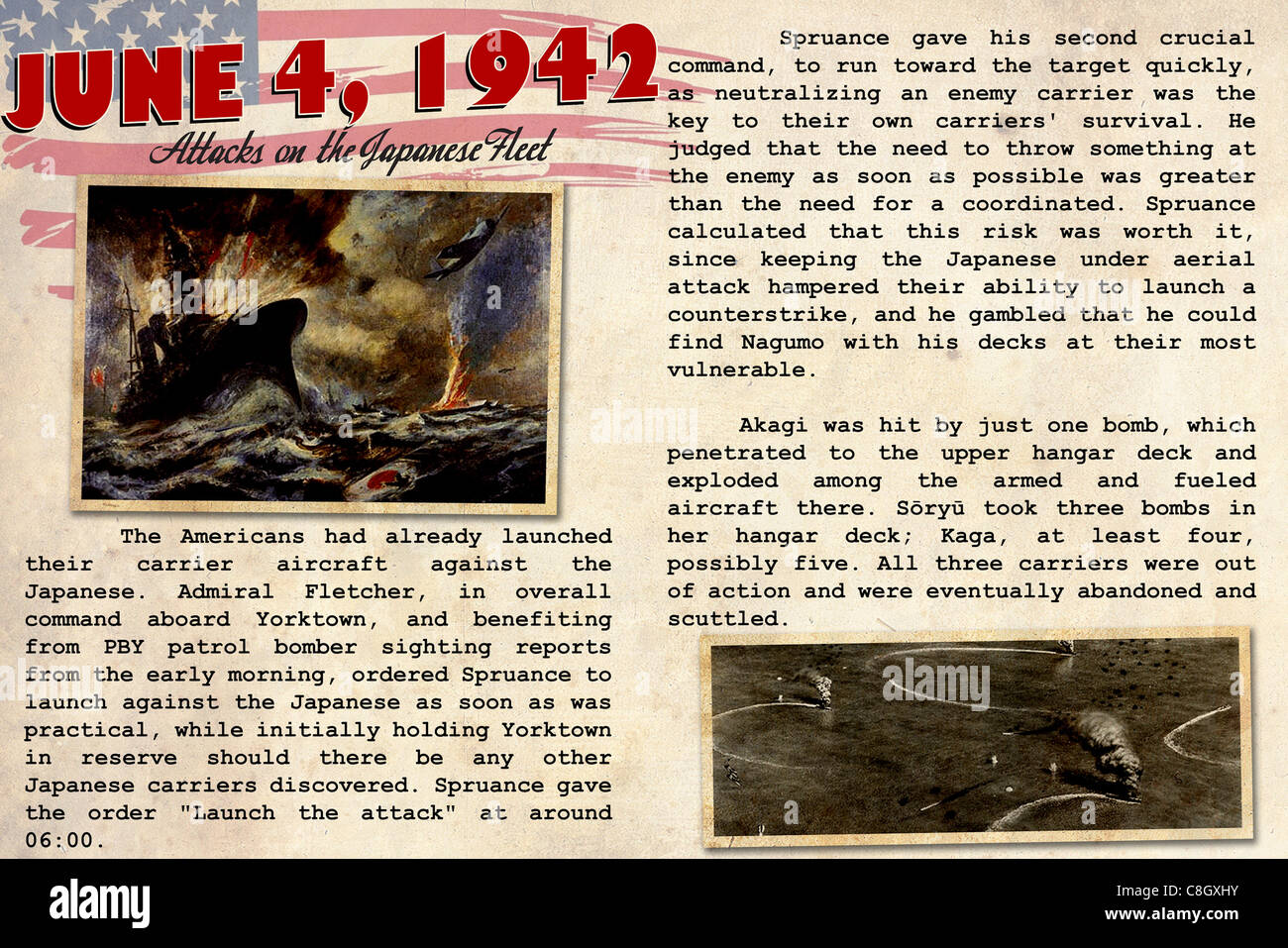 En commémoration de la Bataille de Midway, battus 4-7 juin, 1942. Banque D'Images