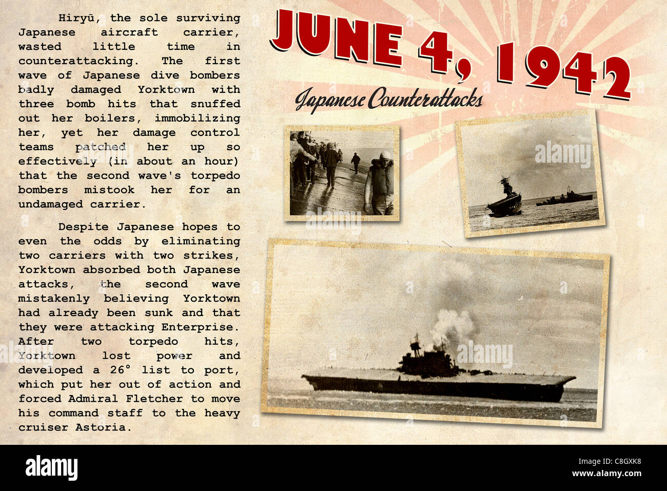 En commémoration de la Bataille de Midway, battus 4-7 juin, 1942. Banque D'Images