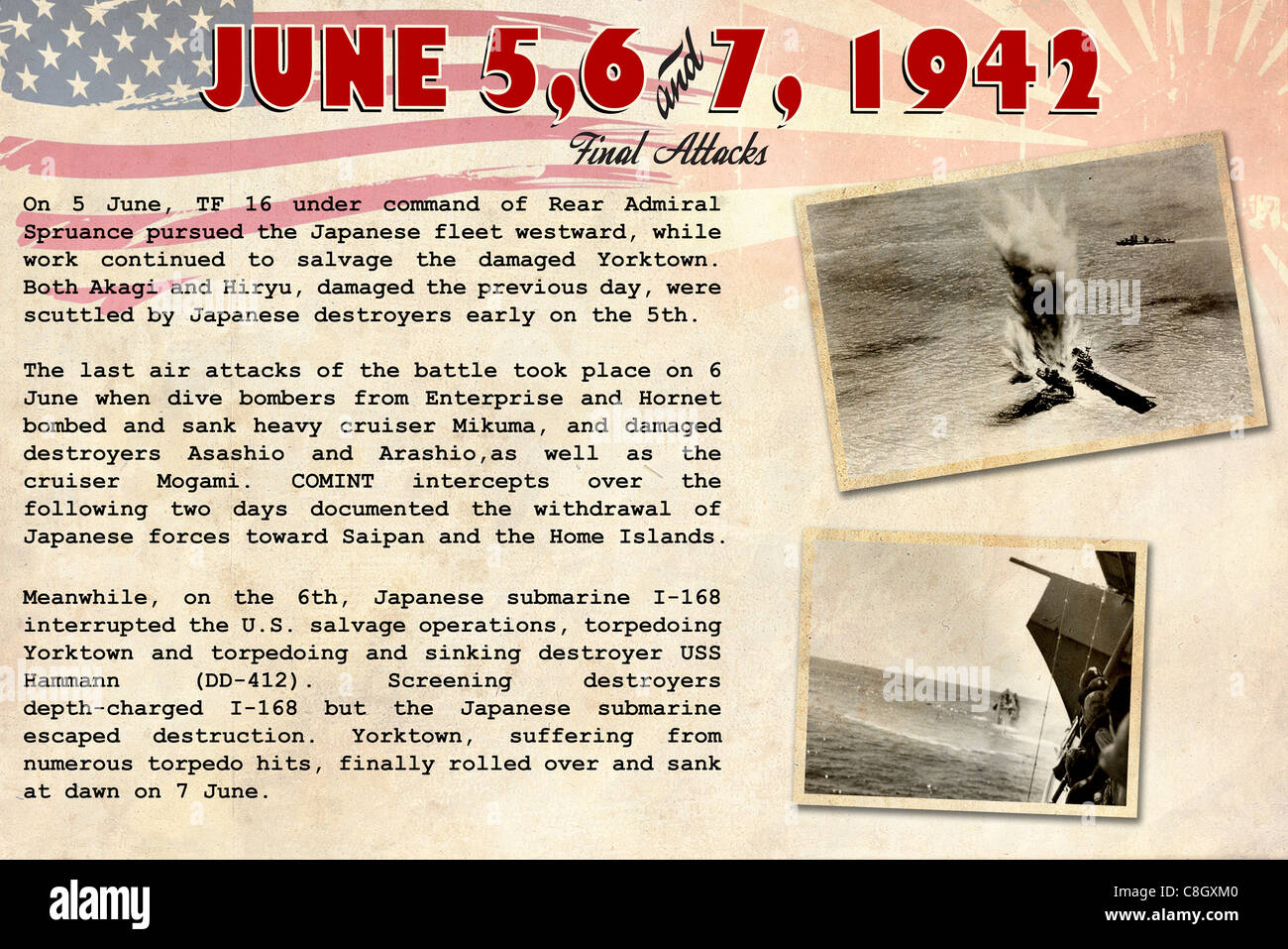 En commémoration de la Bataille de Midway, battus 4-7 juin, 1942 Photo Stock - Alamy