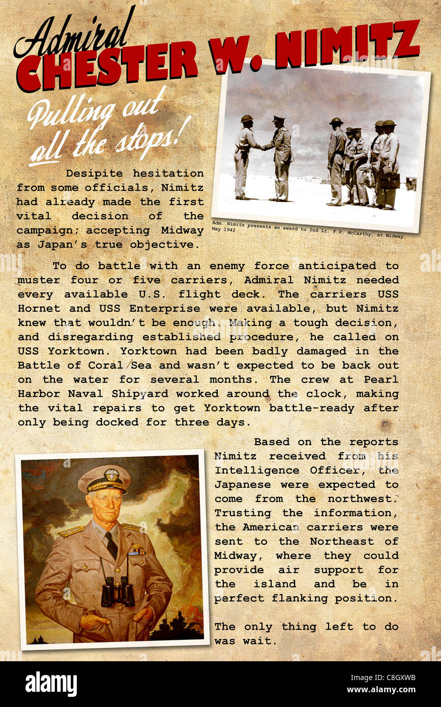 En commémoration de la Bataille de Midway, battus 4-7 juin, 1942. Banque D'Images