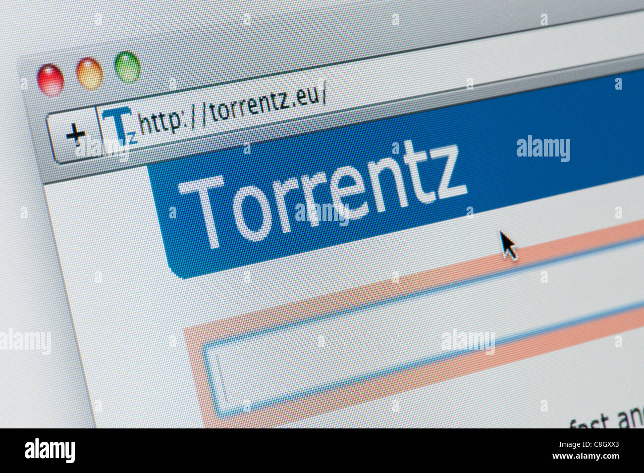 De près de l'Torrentz logo tel que vu sur son site web. (Usage éditorial uniquement : -Print, télévision, e-book et le comité éditorial du site). Banque D'Images