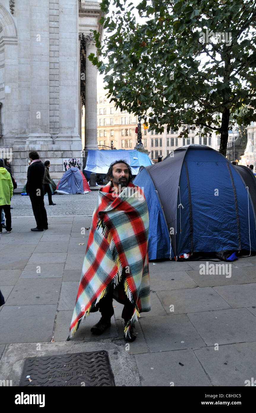 Occupy London Stock Exchange Octobre 2011 Protestation contre les militants anti capitalisme crise financière Banque D'Images