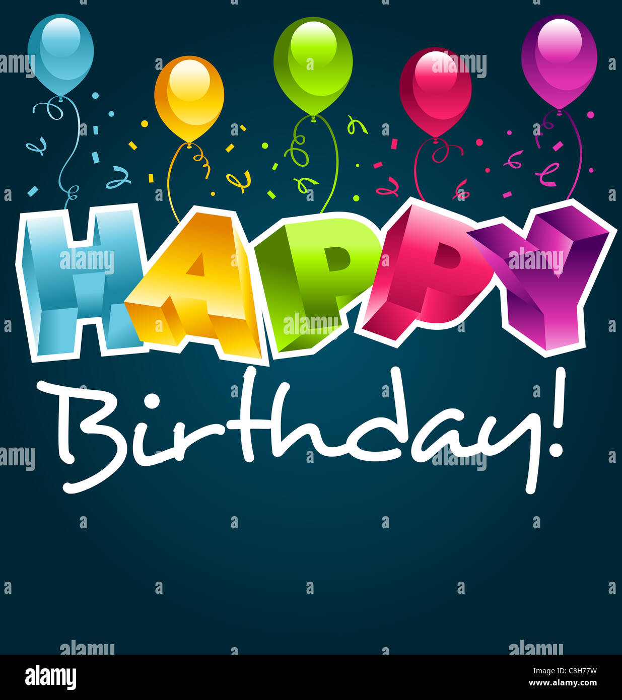 Carte Bonne Fete Avec Des Ballons Photo Stock Alamy