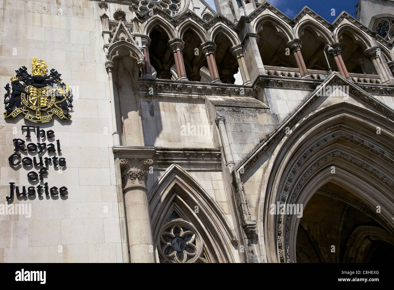 Royal Courts of Justice, City of London, England, UK, Royaume-Uni, GO, Grande-Bretagne, British Isles, Europe Banque D'Images