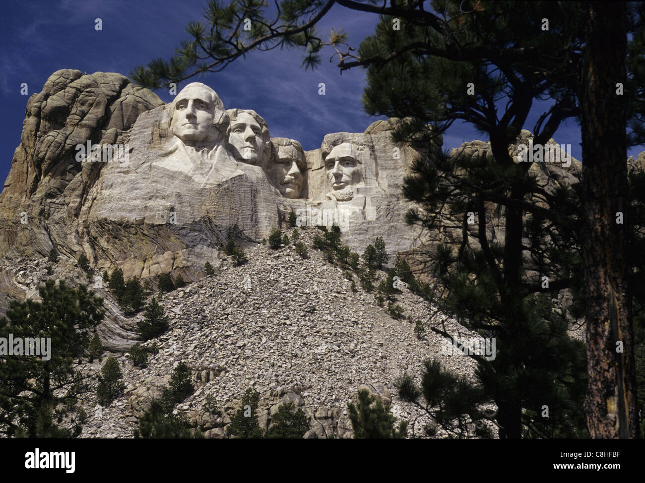 Mount Rushmore National Memorial,,, présidents, le Dakota du Sud, USA, United States, Amérique, Banque D'Images