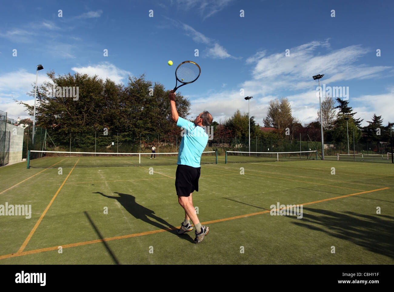 Les sectes Club de tennis dans le village de cultes près d'Aberdeen, Écosse, Royaume-Uni Banque D'Images