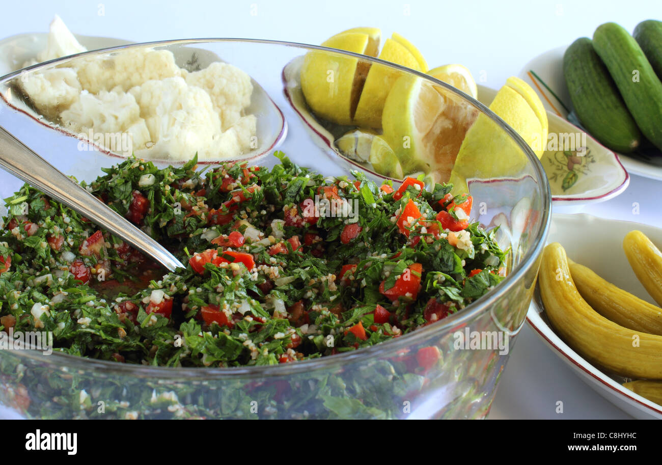 Salade de taboulé libanais - Banque D'Images