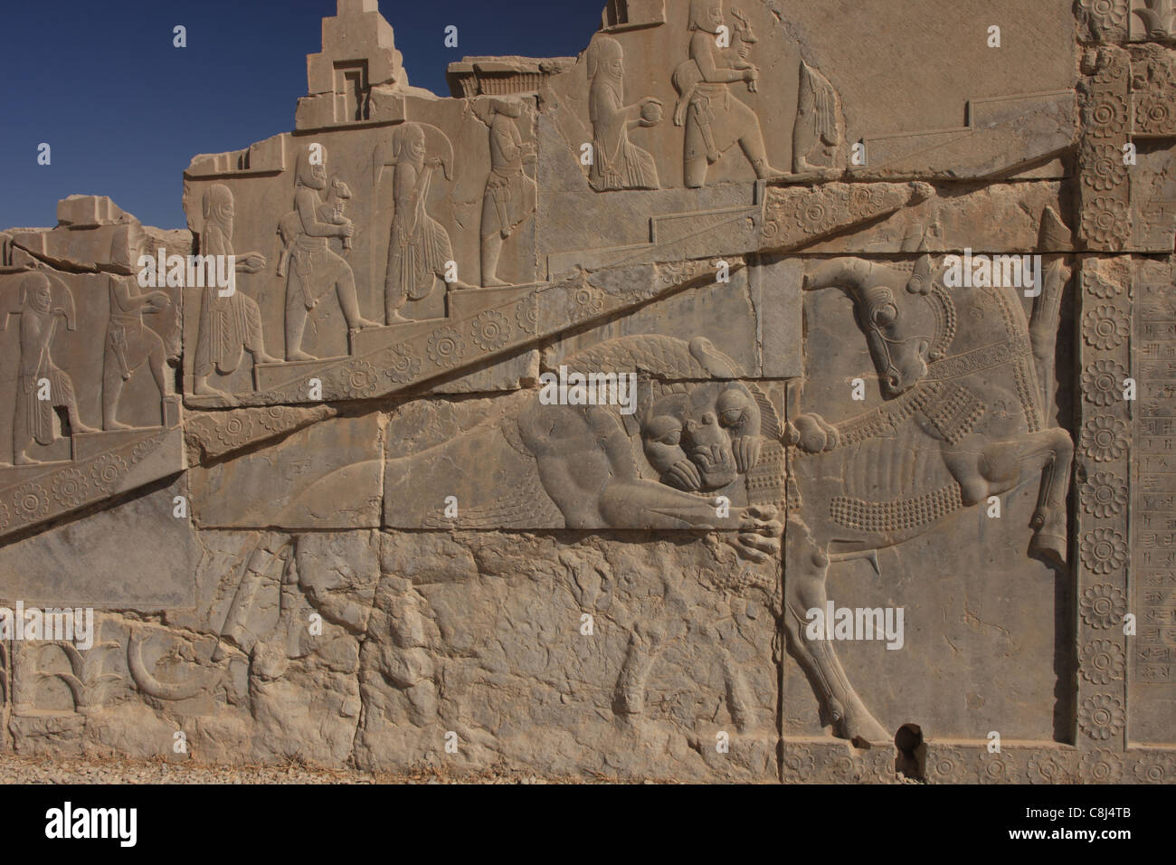 Persepolis, la Perse, l'Iran, République islamique d'Iran, l'Asie centrale, Asie de l'Ouest, Fars, Ernst Herzfeld, archéols site archéologique, Banque D'Images