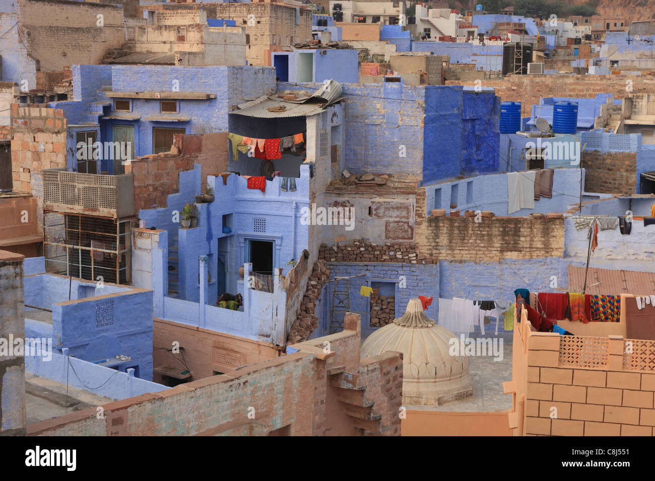 Jodhpur, Rajasthan, Inde, Asie, désert de Thar, Rajput, ville bleue, Sun City, Fort Mehrangarh Banque D'Images