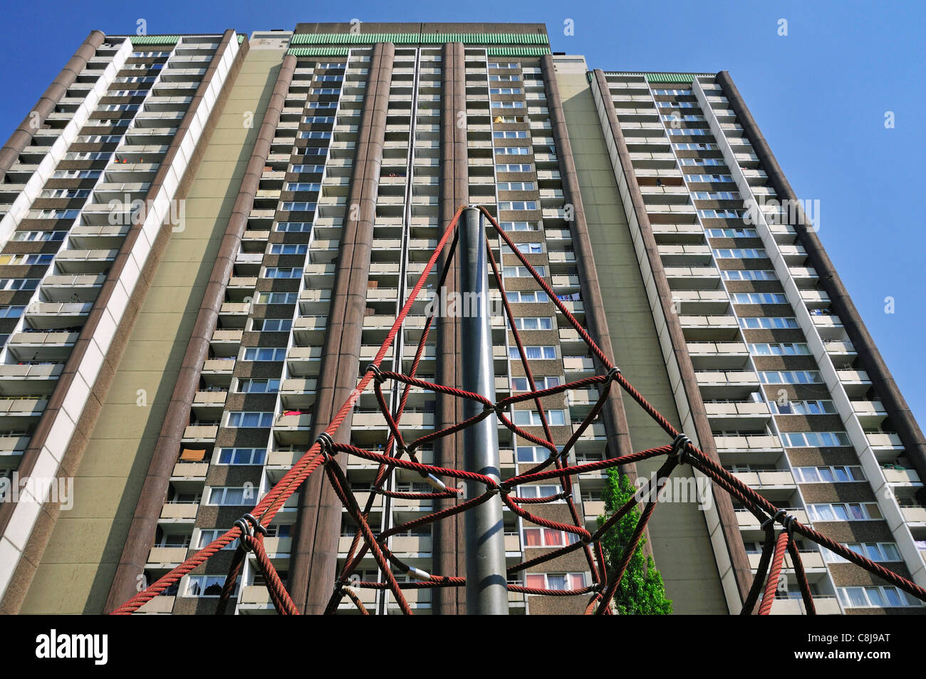 L'architecture, Allemagne, Europe, façade, bâtiment, bloc d'appartements, immeuble de grande hauteur, Cologne Meschenich, résidentiel, tour blo Banque D'Images