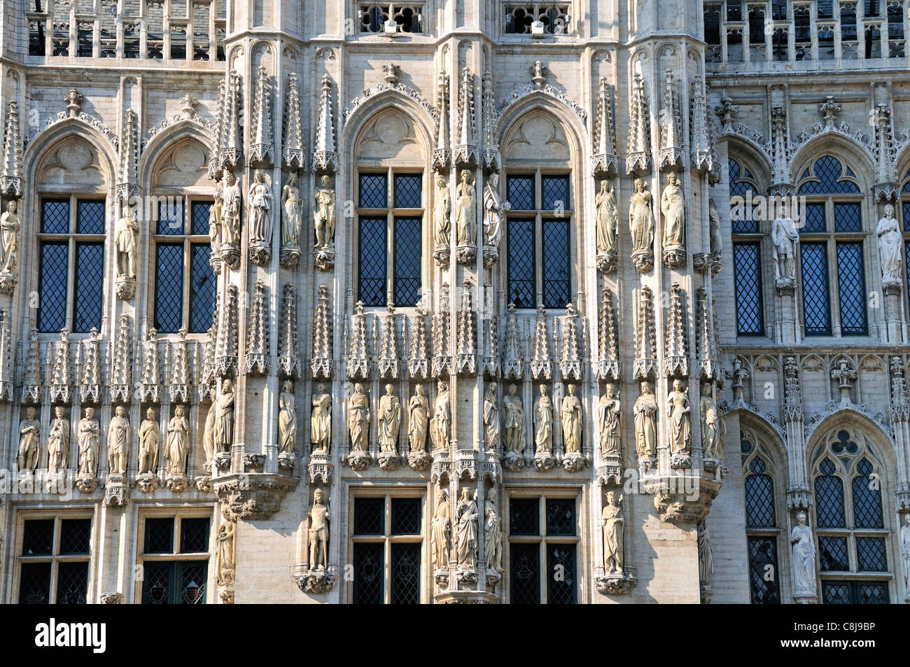 L'architecture, Belgique, Benelux, Bruxelles, Europe, gothique, du capital, de l'hôtel de ville, monument, l'administration de la ville, l'UNESCO, l'administrat Banque D'Images