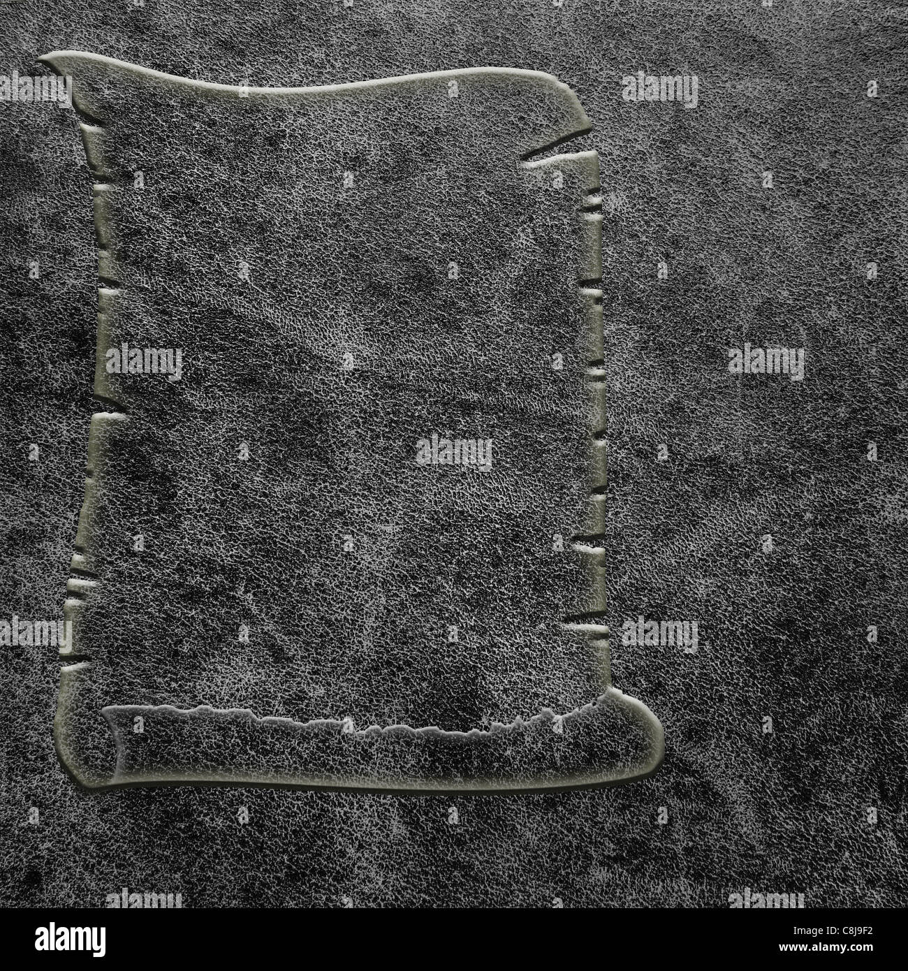 Sur une ancienne décharge de défilement la vieille peau Banque D'Images