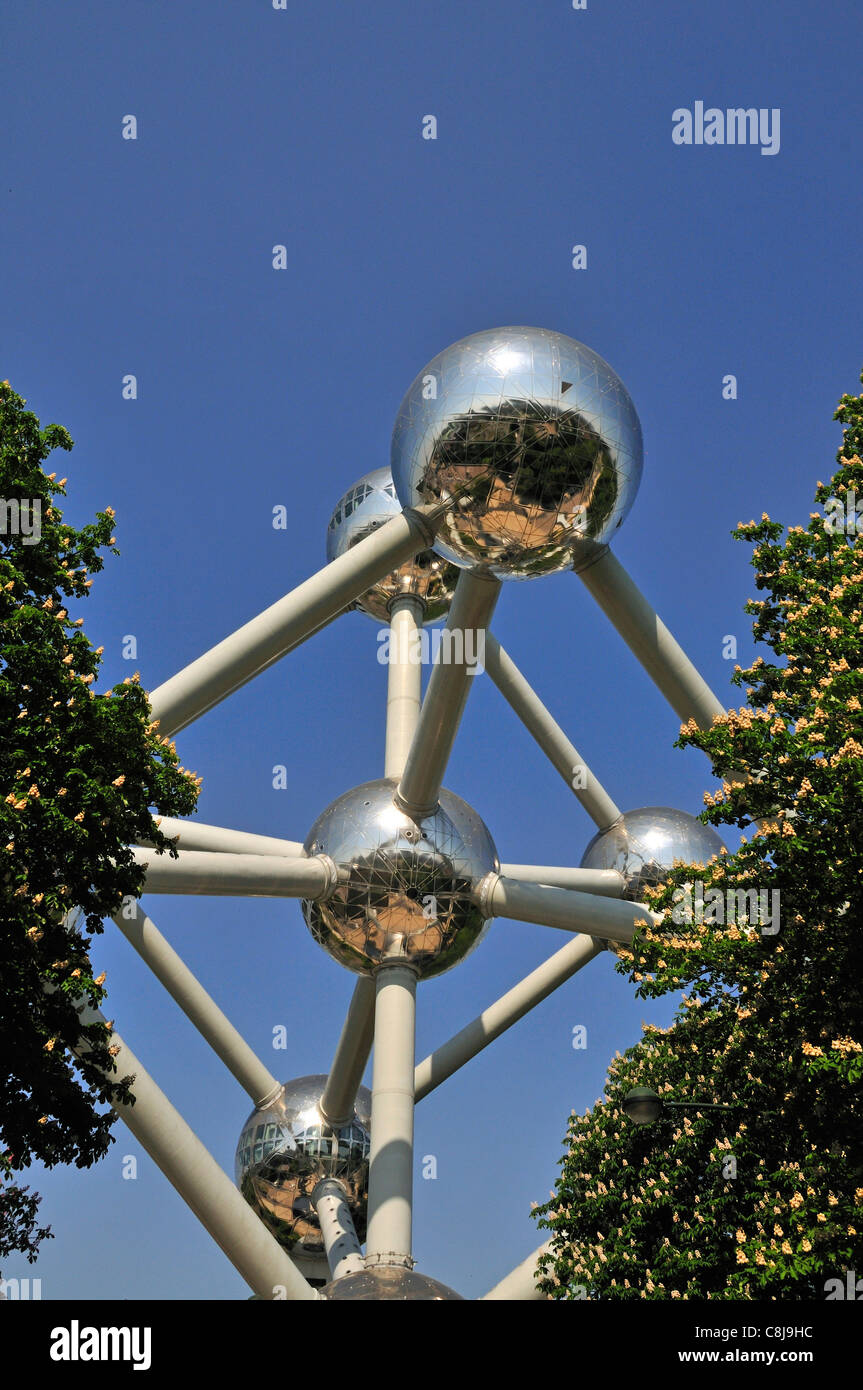 L'architecture, l'Atomium, Bruxelles, Belgique, des repères, Europe, monument, Benelux Banque D'Images