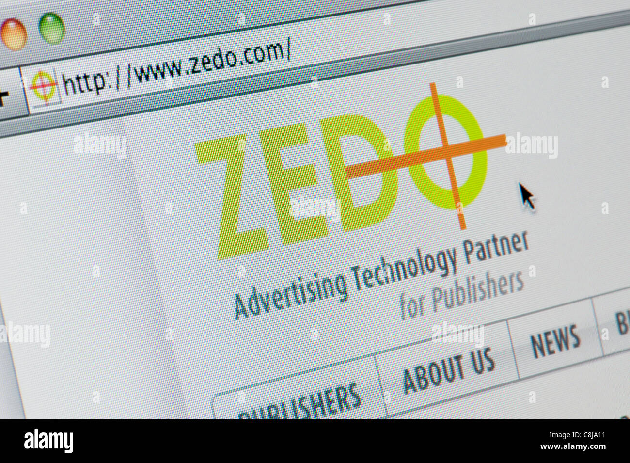 De près de l'logo Zedo comme vu sur son site web. (Usage éditorial uniquement : -Print, télévision, e-book et le comité éditorial du site). Banque D'Images