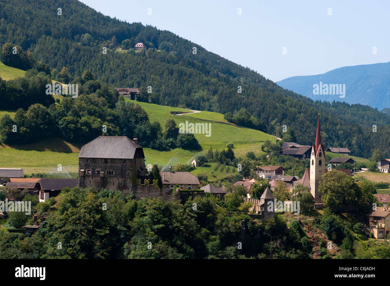 Goudon, Funes Valley (Villnoss), Dolomites, Trentin-Haut-Adige, le Tyrol du Sud, Italie. Banque D'Images
