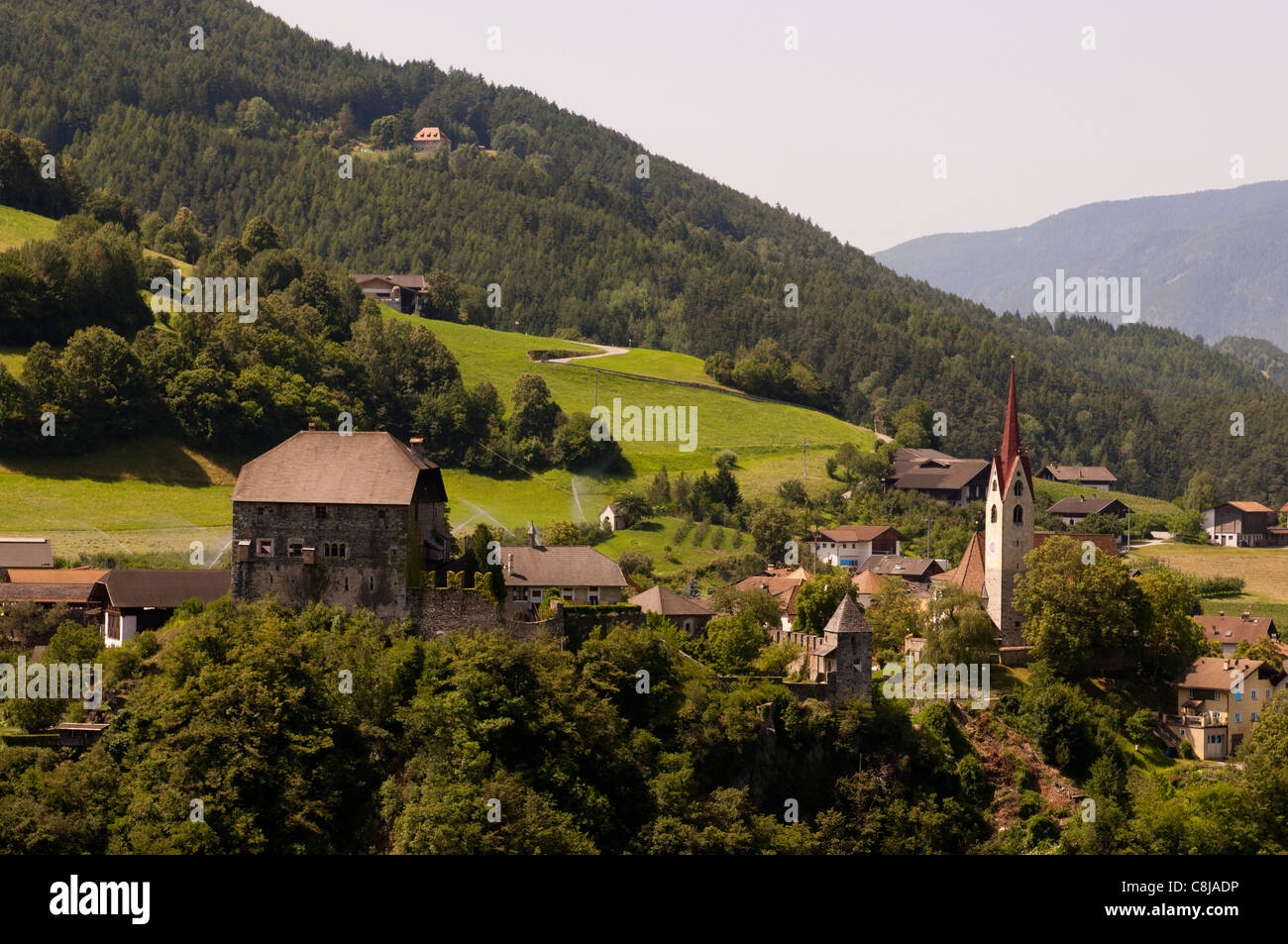 Goudon, Funes Valley (Villnoss), Dolomites, Trentin-Haut-Adige, le Tyrol du Sud, Italie. Banque D'Images