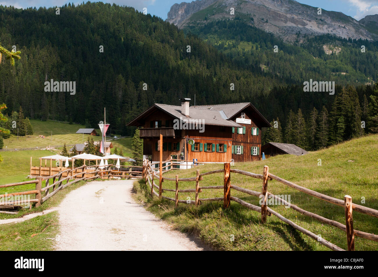 Santa Maddalena, Funes Valley (Villnoss), Dolomites, Trentin-Haut-Adige, le Tyrol du Sud, Italie. Banque D'Images