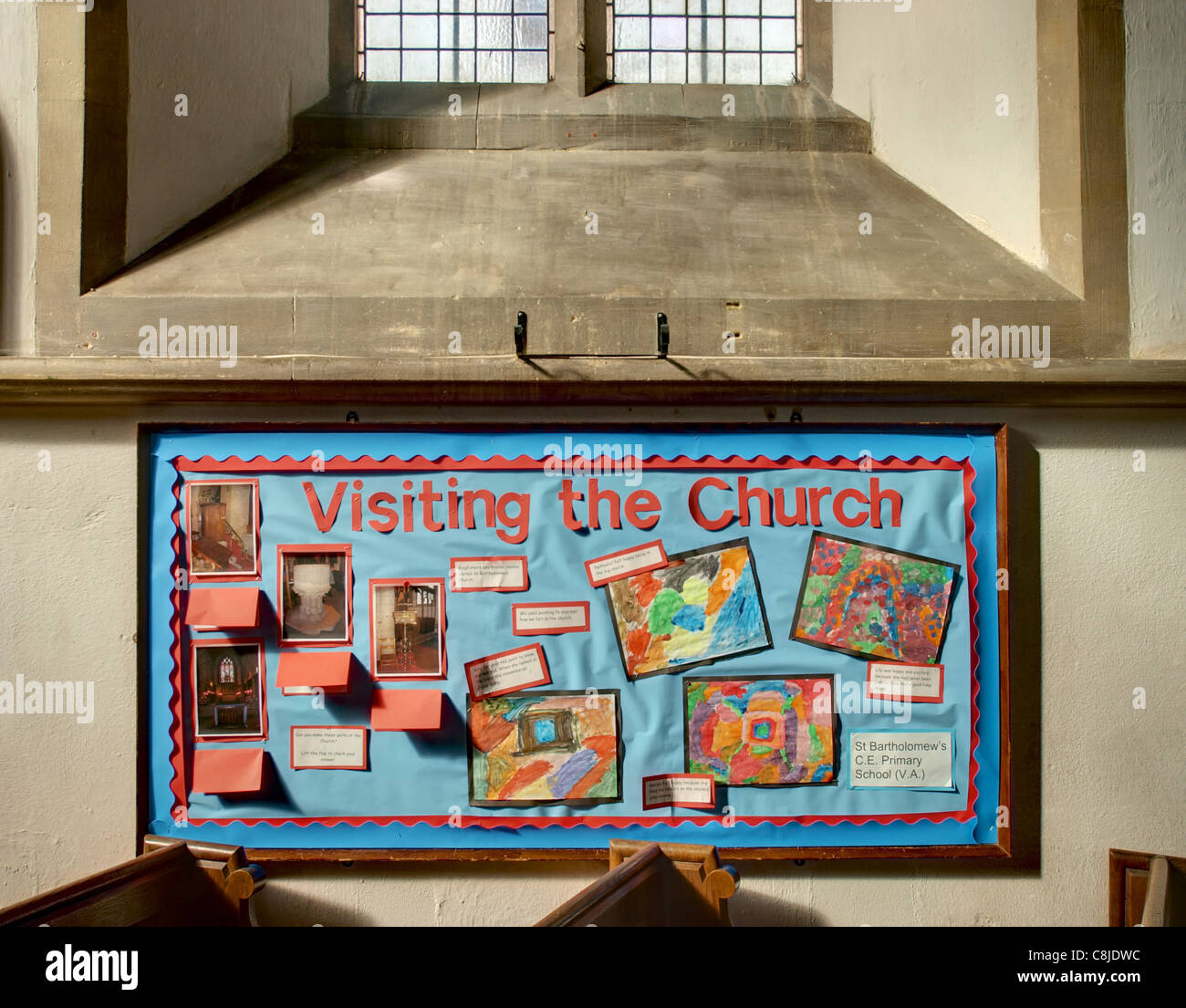 D'art des enfants à l'Église Banque D'Images