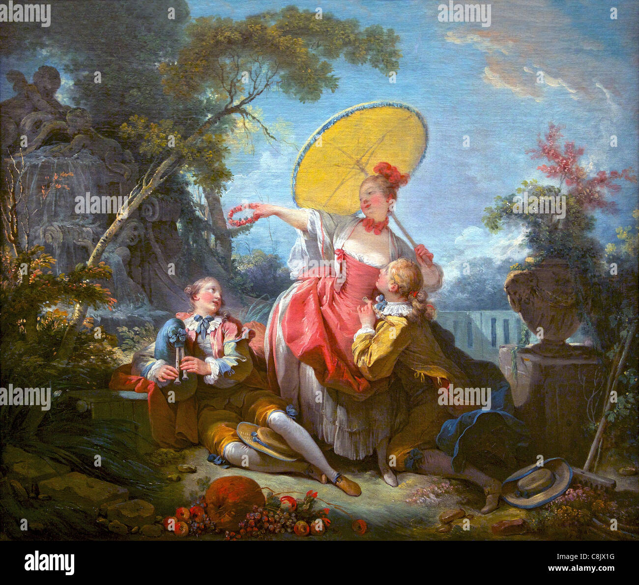 Tableau Mural « Allégorie De La Vigilance » De Jean Honoré Fragonard - Toile Sur Cadre Bois - Prêt à Accrocher