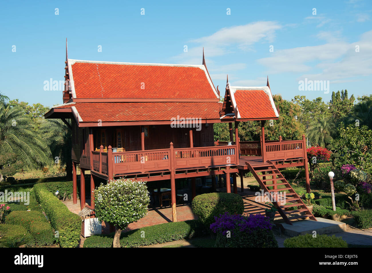 Maison de style thaï Banque D'Images