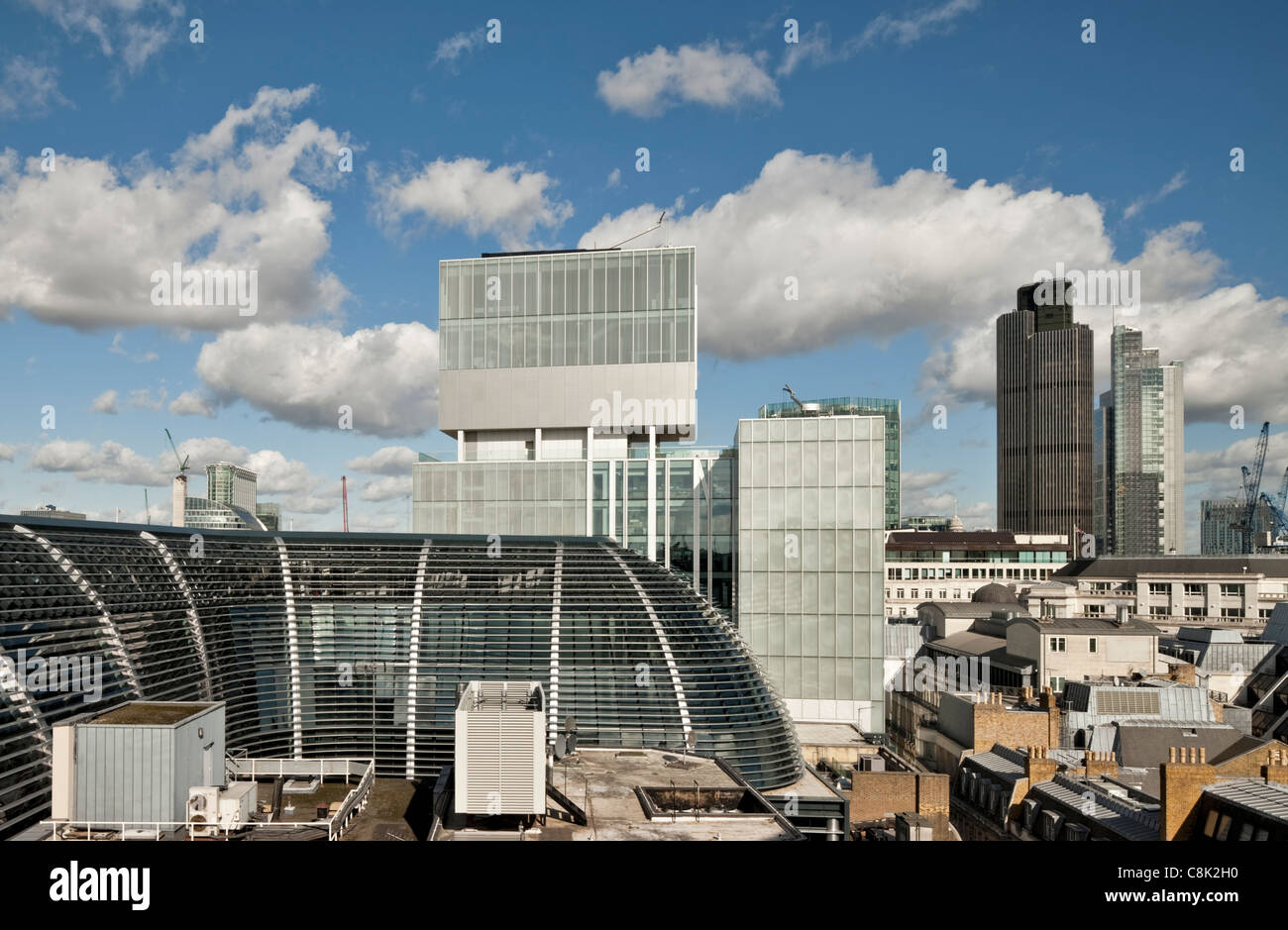 Toits de Londres avec les bureaux de Rothchild conçu par l'architecte Rem Koolhaas Banque D'Images