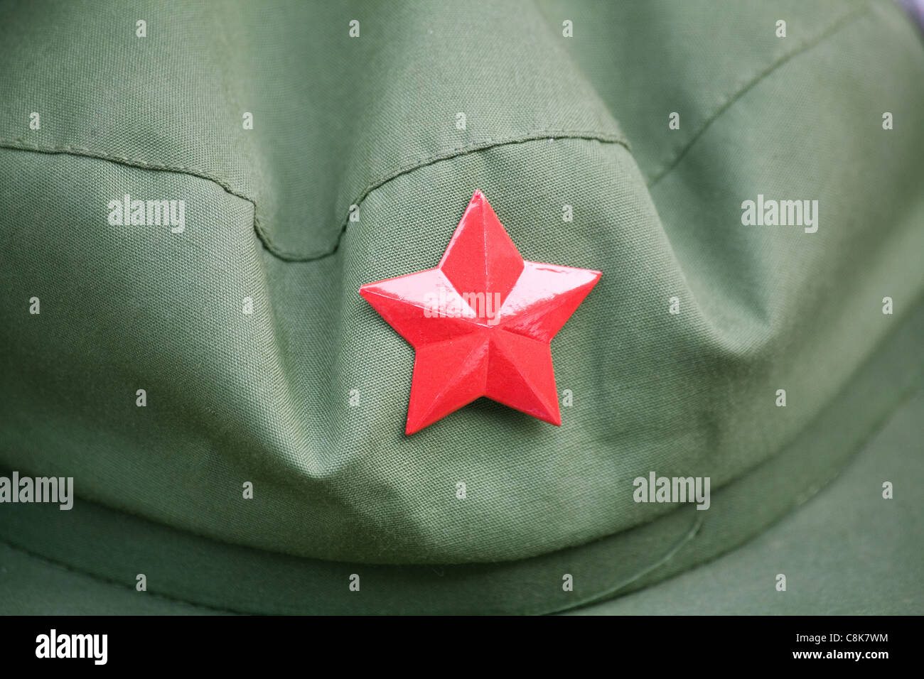 L'armée rouge avec une étoile rouge Banque D'Images