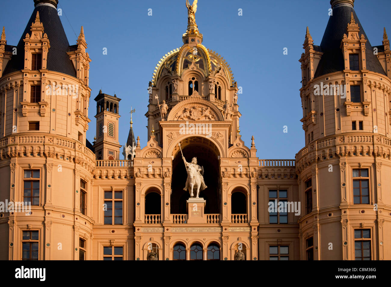 Le château de Schwerin, capitale de l'Etat Schwerin, Mecklembourg-Poméranie-Occidentale, Allemagne, Europe Banque D'Images