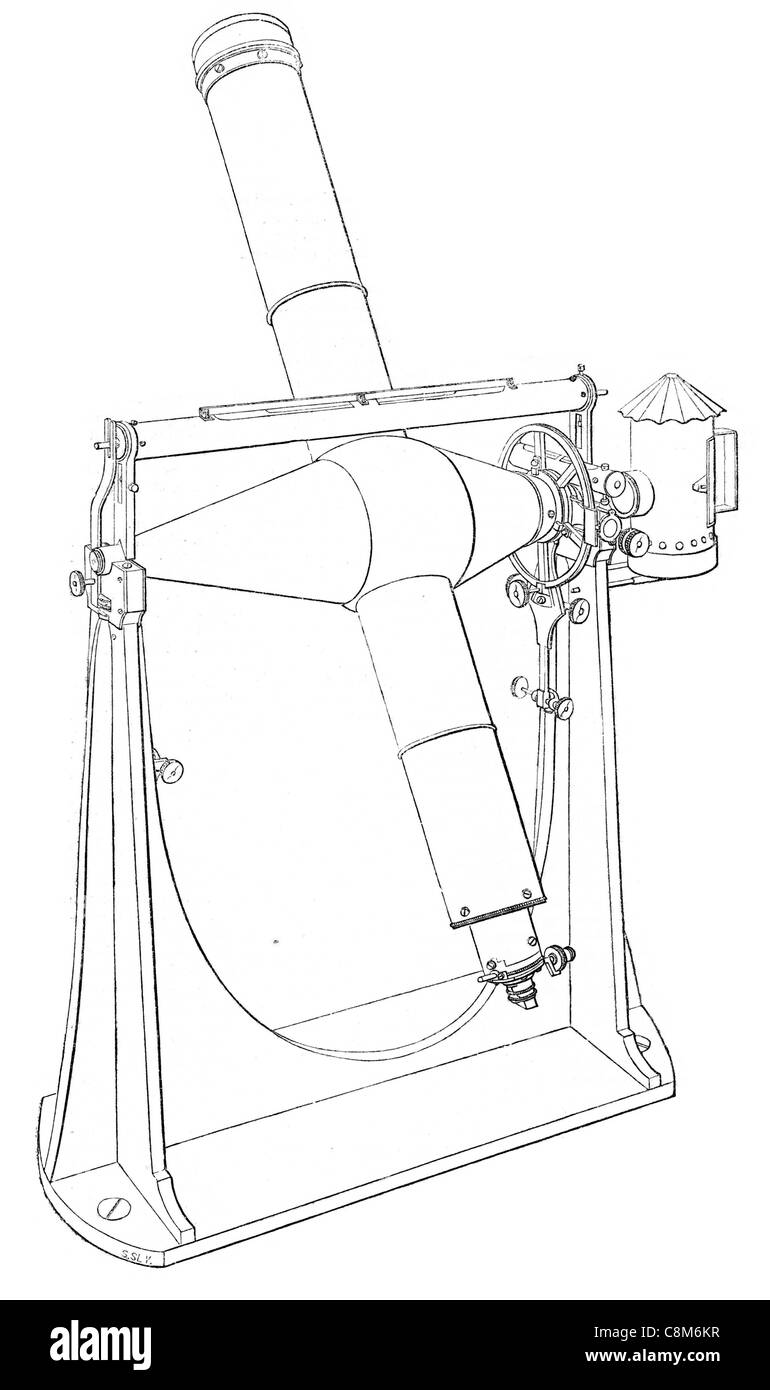 Instrument d'observation du télescope optique Transit Astrologie Astronomie astronome scientifique naturel science plan étoile céleste Banque D'Images