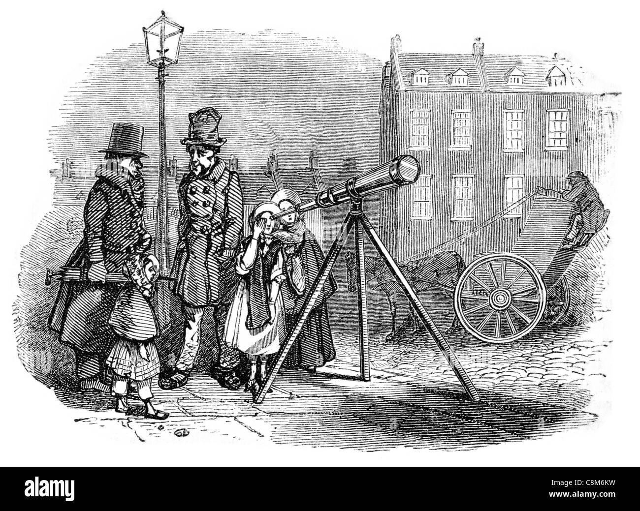 L'astronomie d'observation du télescope optique rue sciences Astrologie astronome scientifique naturel celestial étoiles planètes comet Banque D'Images