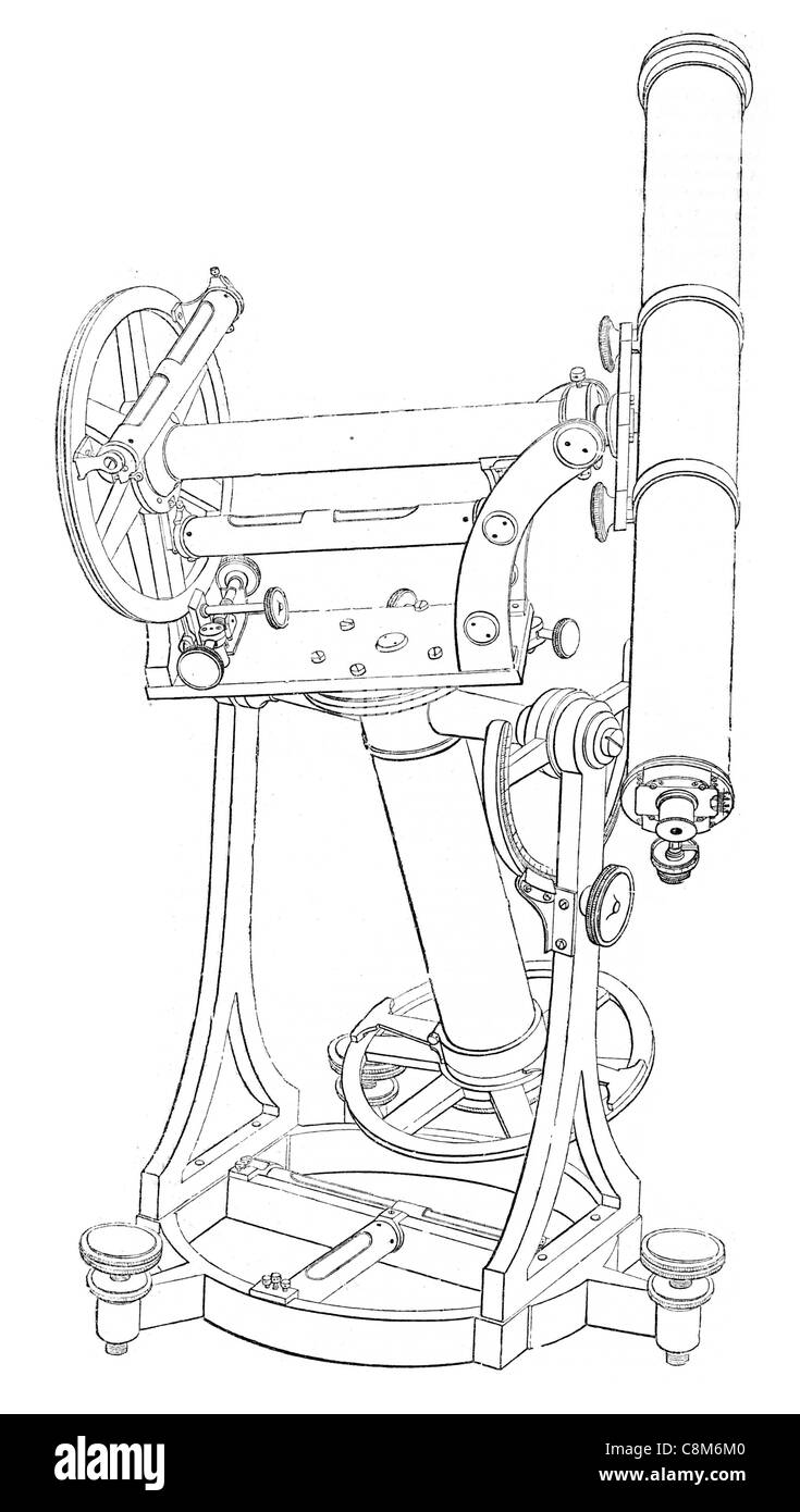 Télescope Optique Astronomie observation scientifique des sciences naturelles céleste astronome planètes étoiles nébuleuses comètes galaxie Banque D'Images
