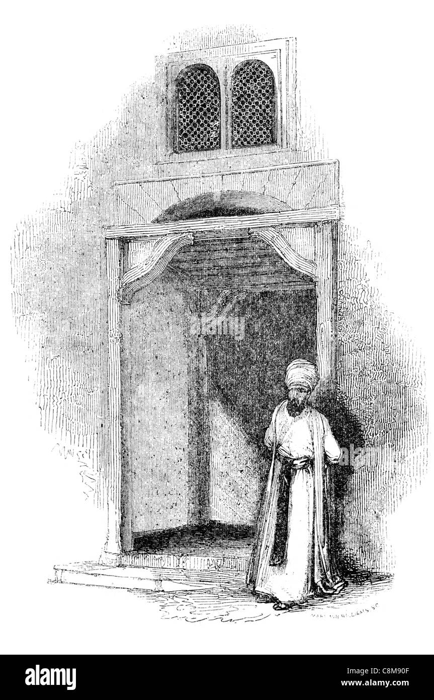 Maison arabe arabe porte entrée porte l'architecture islamique mosquée culture tombe Palace Fort passage voûté Banque D'Images