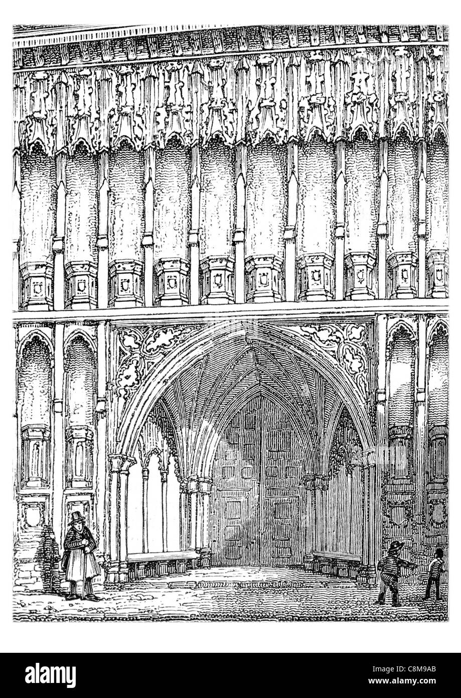 Entrée Ouest de l'église collégiale de Saint Pierre de l'abbaye de Westminster de Londres Royaume-Uni gothique intérieur Banque D'Images Entrée Ouest de l'église collégiale de Saint Pierre de l'abbaye de Westminster de Londres Royaume-Uni gothique intérieur Banque D'Images