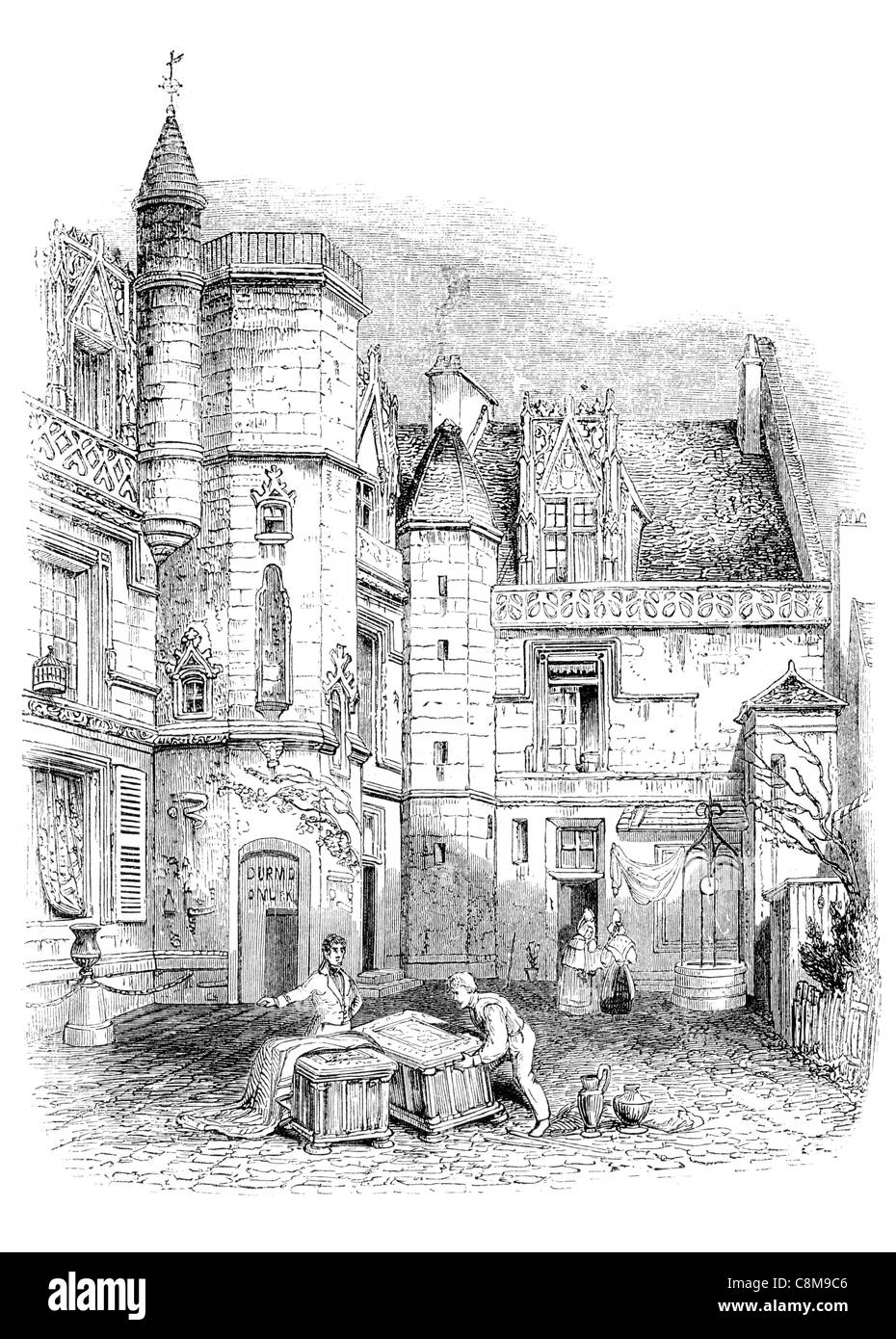 Hôtel du 15e siècle Musée de Cluny National du Moyen Âge Musée National du Moyen Âge Paris France art gallery Banque D'Images