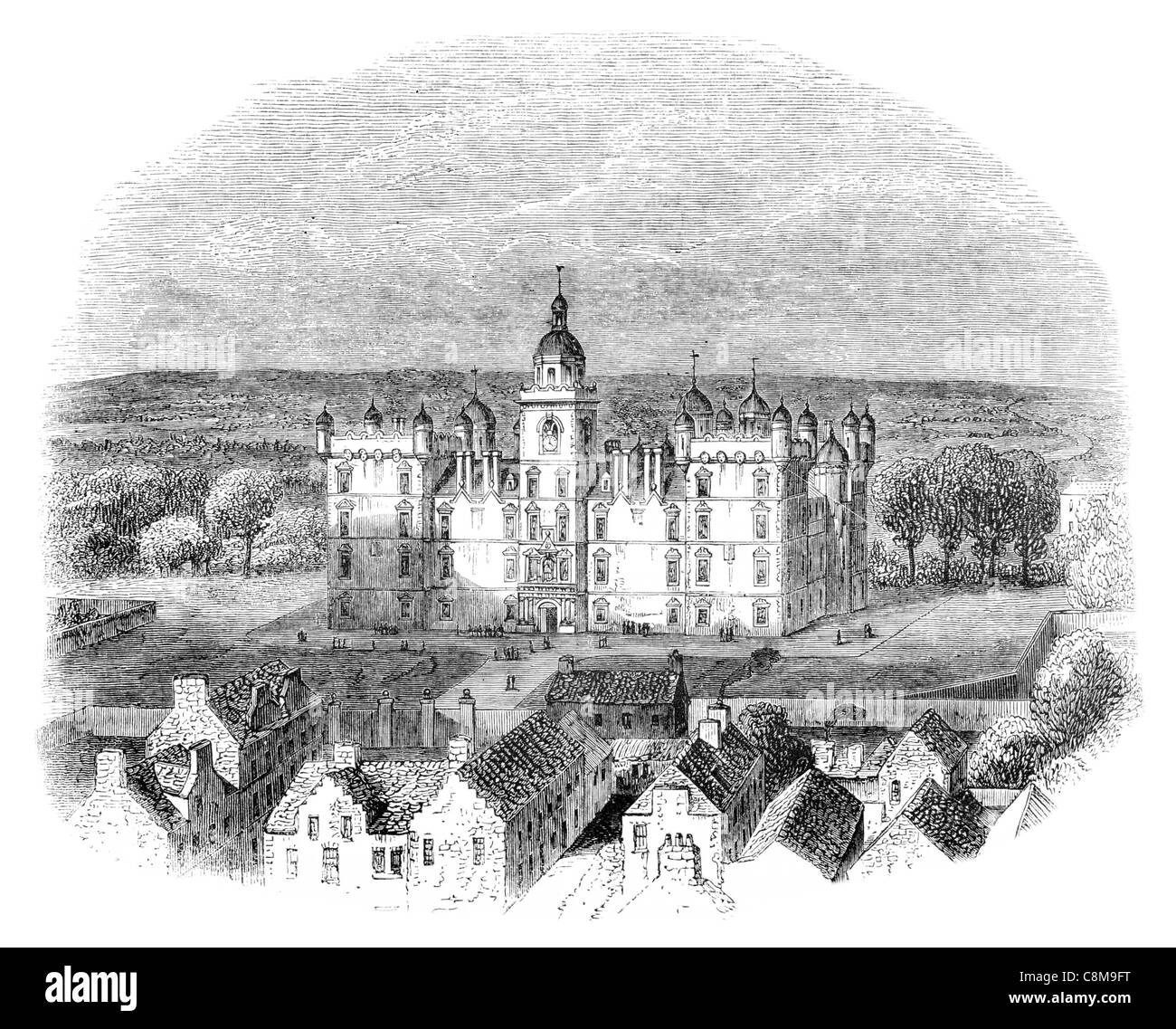 16e siècle George Heriot's School École secondaire primaire Lauriston Place Edinburgh Scotland renaissance William Wallace Banque D'Images