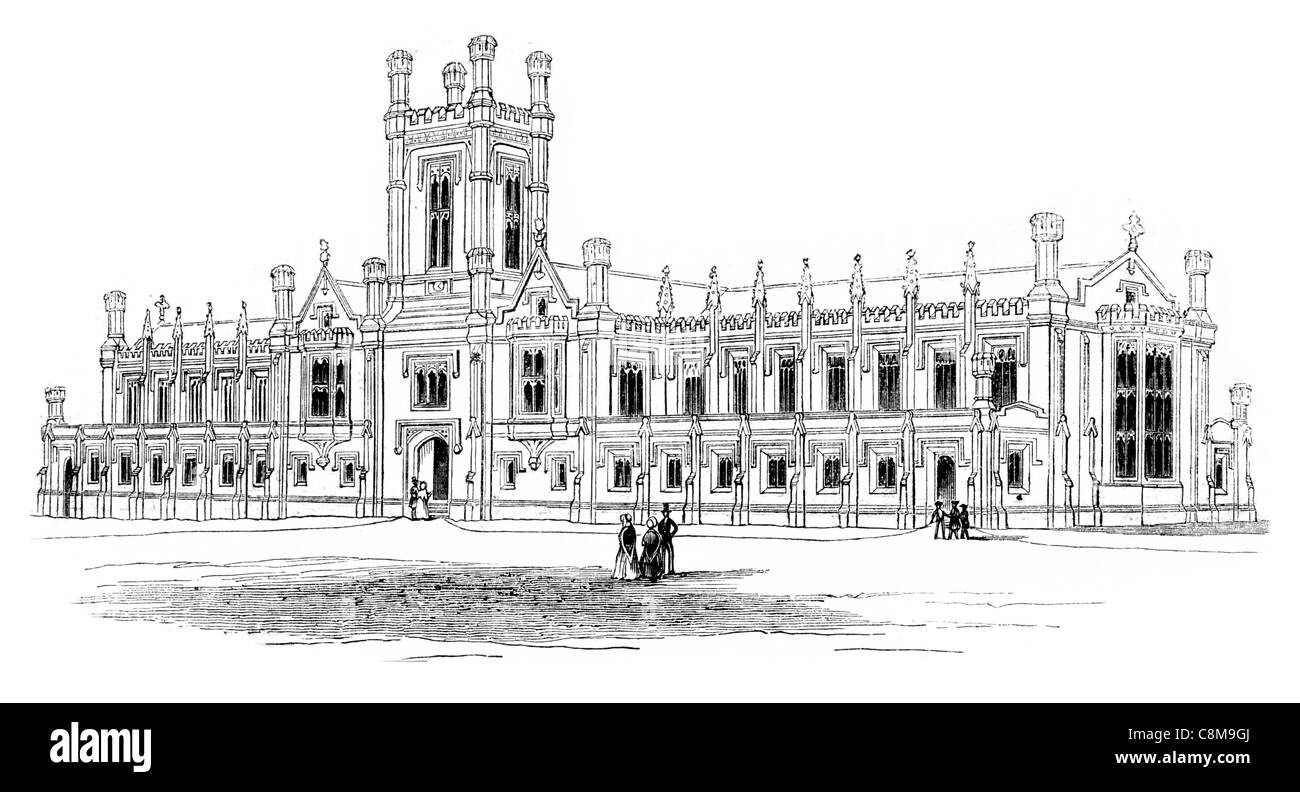 La propriété de style Tudor, Cheltenham College School Gloucestershire Angleterre Banque D'Images