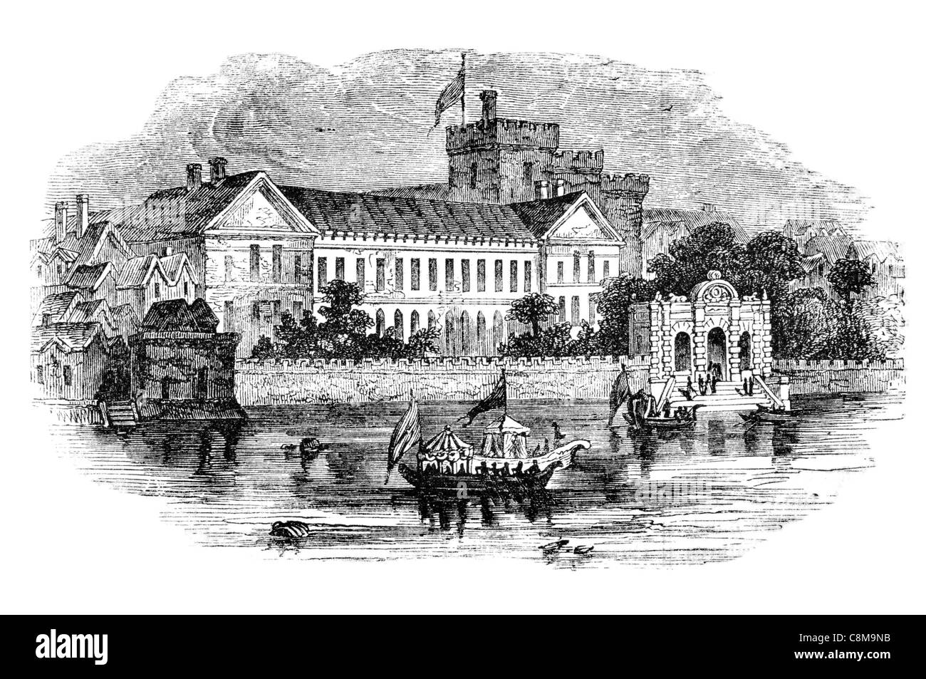 York House Whitehall Palace Château du xviie siècle rivière voile London Banque D'Images