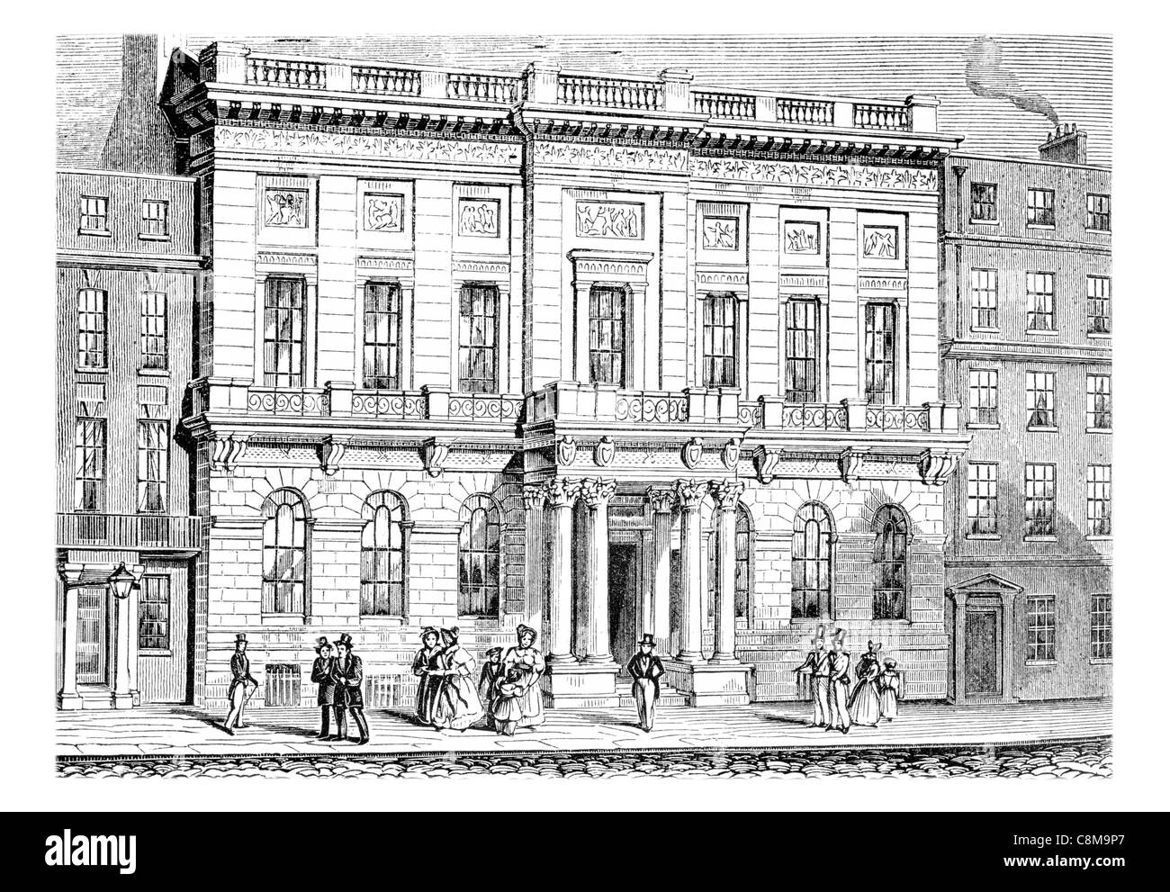 Gentleman clubs London University Oxford et Cambridge Club house Pall Mall membre uniquement en club privé Banque D'Images