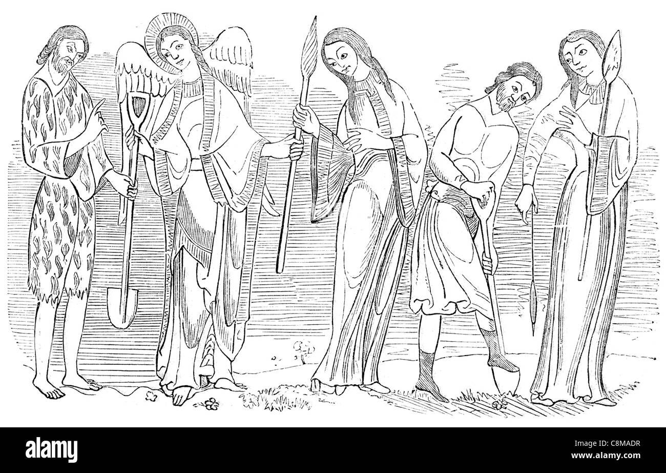 Quand Adam et Eve était delv span Religion religieux Dieu Jésus Christ le messie de l'église culte prière : priez St saint saints évangile Banque D'Images