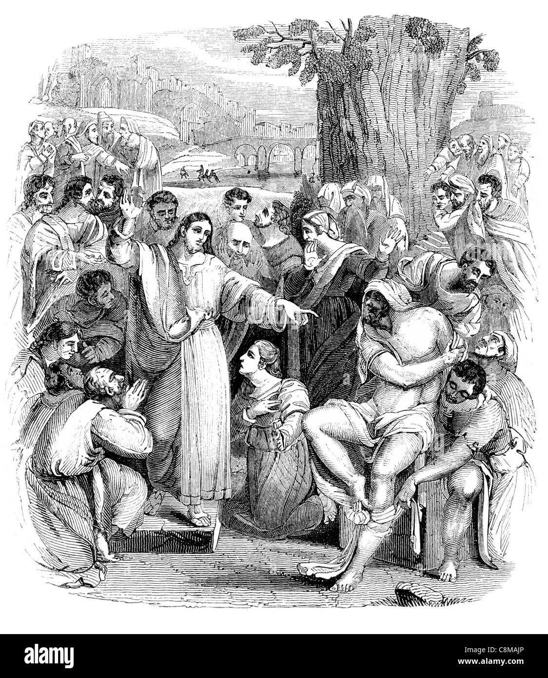 Lazare de Béthanie Religion religieux Dieu Jésus Christ le messie de l'église culte prière : priez St saint saints évangile Banque D'Images