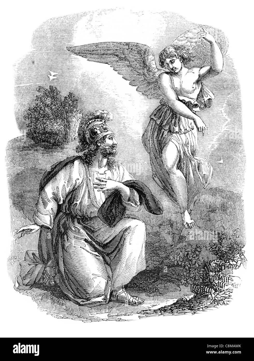 Josué et l'Ange Religion religieux Dieu Jésus Christ le messie de l'église culte prière : priez St saint saints evangile foi creed Banque D'Images