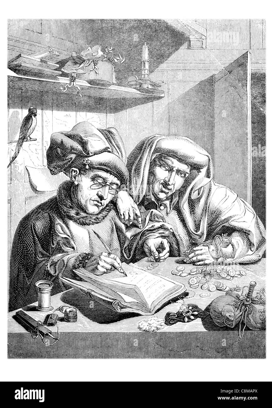 Château de Windsor avares Lettres Alphabet 1833 écrivains écrivain auteur de la douille d'encre stylo crayon de papier buvard candle Banque D'Images