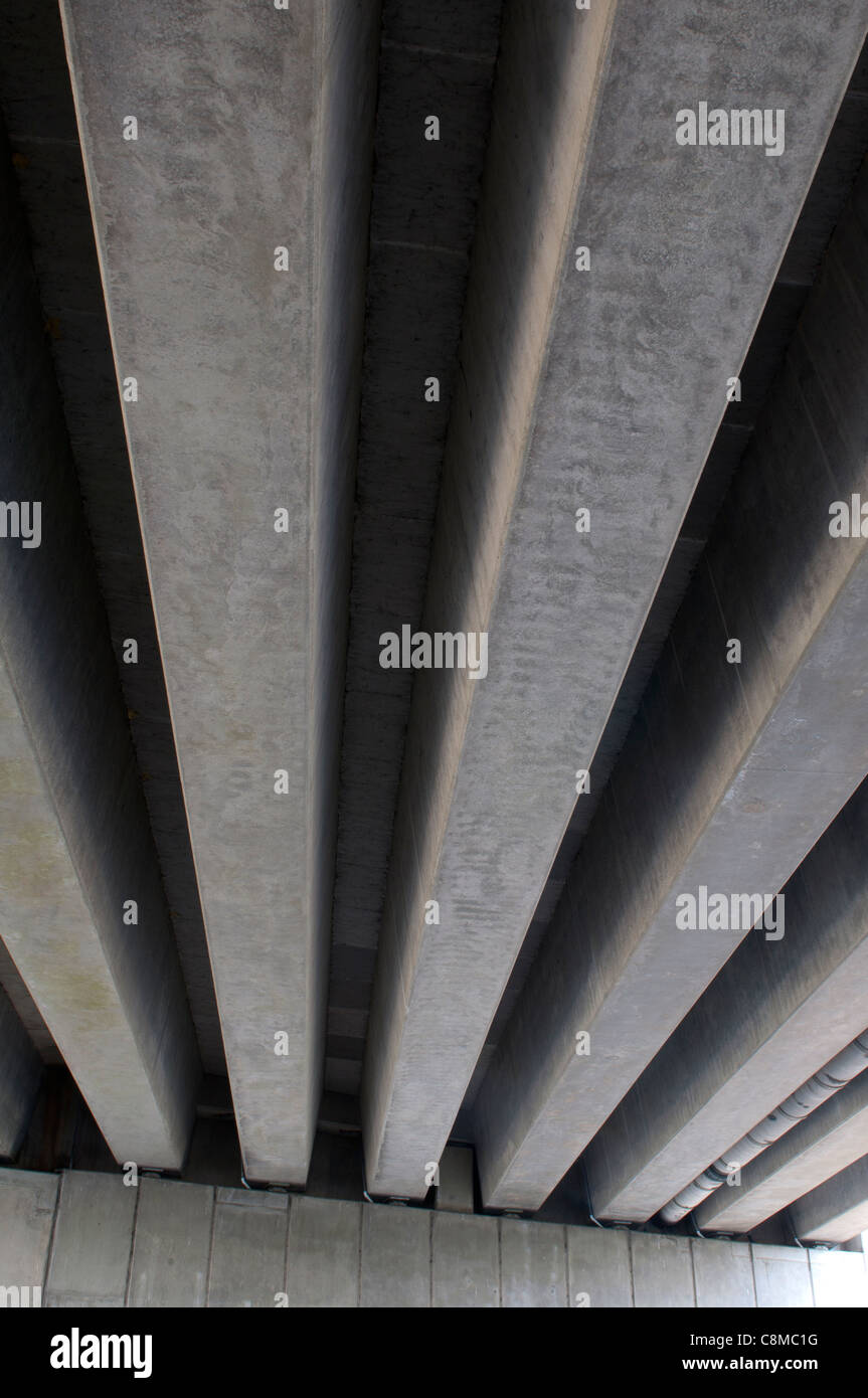 En dessous du M42 flyover, Pooley Country Park, Warwickshire, UK Banque D'Images